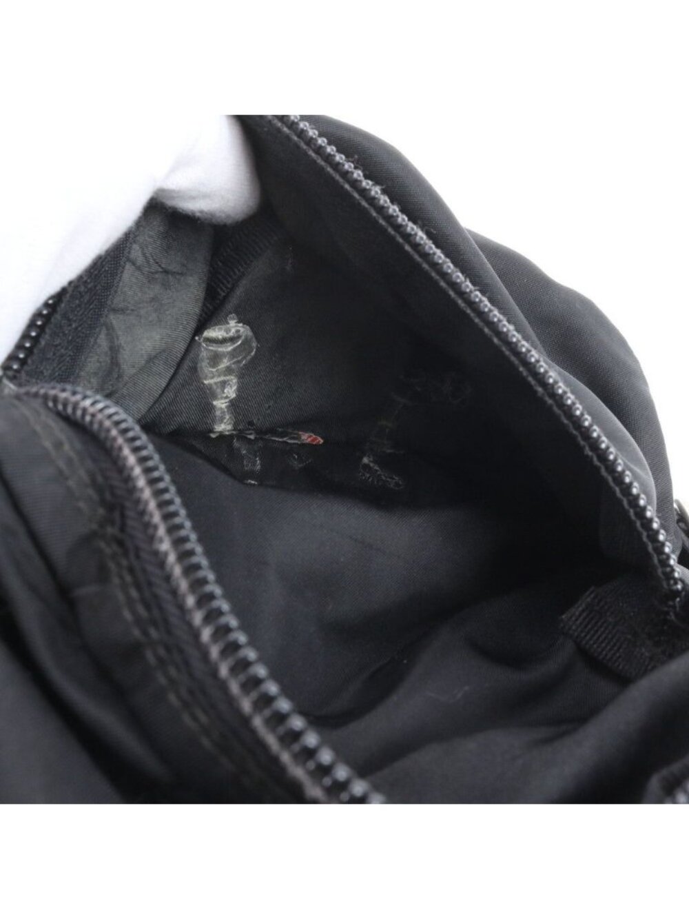 Prada Tessuto Nylon Triangle Logo Leather Backpack - Picture 11 of 13